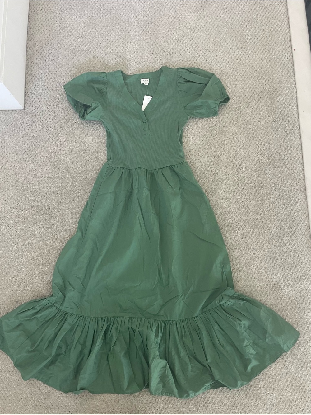 J. Crew Sage Green Ribbed Top